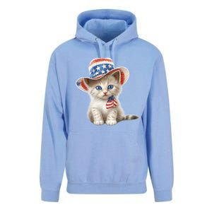 American Cat 4th Of July Cat Patriotic Cats Somali Kitten Unisex Surf Hoodie