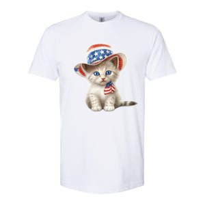 American Cat 4th Of July Cat Patriotic Cats Somali Kitten Softstyle CVC T-Shirt