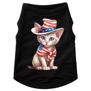 American Cat 4th Of July Cat Patriotic Cats Sphynx Kitten Doggie Tank