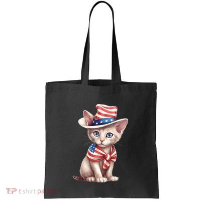 American Cat 4th Of July Cat Patriotic Cats Sphynx Kitten Bag