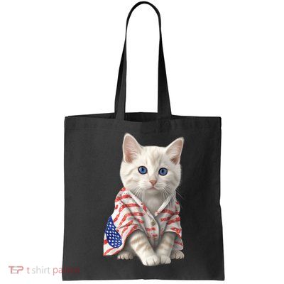 American Cat 4th Of July Cat Patriotic Cats Turkish Angora Kitten Bag