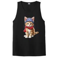 American Cat 4th Of July Cat Patriotic Cats Manx Kitten PosiCharge Competitor Tank