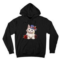 American Cat 4th Of July Cat Patriotic Cats Somali Kitten Hoodie