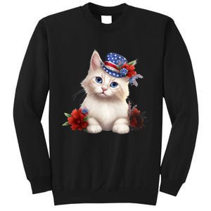 American Cat 4th Of July Cat Patriotic Cats Somali Kitten Sweatshirt