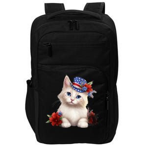 American Cat 4th Of July Cat Patriotic Cats Somali Kitten Impact Tech Backpack