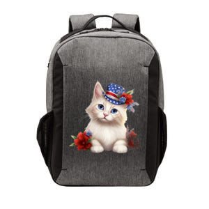 American Cat 4th Of July Cat Patriotic Cats Somali Kitten Vector Backpack