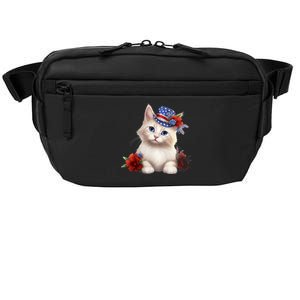 American Cat 4th Of July Cat Patriotic Cats Somali Kitten Crossbody Pack