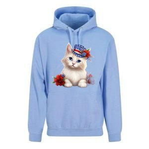 American Cat 4th Of July Cat Patriotic Cats Somali Kitten Unisex Surf Hoodie