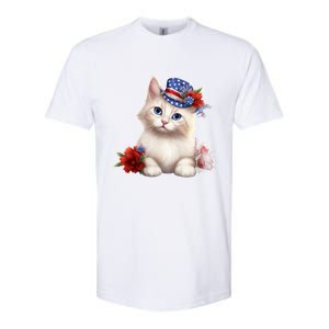 American Cat 4th Of July Cat Patriotic Cats Somali Kitten Softstyle CVC T-Shirt