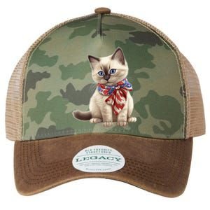 American Cat 4th Of July Cat Patriotic Cats Birman Kitten Legacy Tie Dye Trucker Hat