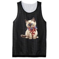 American Cat 4th Of July Cat Patriotic Cats Birman Kitten Mesh Reversible Basketball Jersey Tank