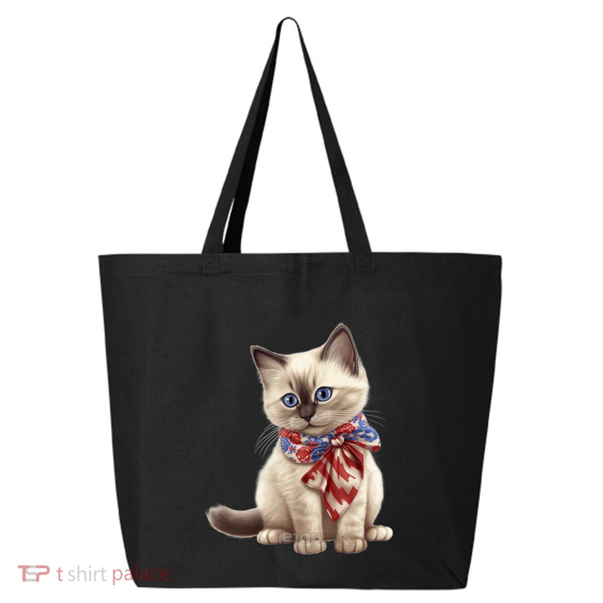 American Cat 4th Of July Cat Patriotic Cats Birman Kitten 25L Jumbo Tote