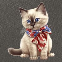 American Cat 4th Of July Cat Patriotic Cats Birman Kitten Cotton Canvas Backpack