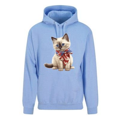 American Cat 4th Of July Cat Patriotic Cats Birman Kitten Unisex Surf Hoodie