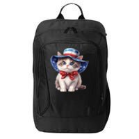 American Cat 4th Of July Cat Patriotic Cats Bombay Kitten City Backpack