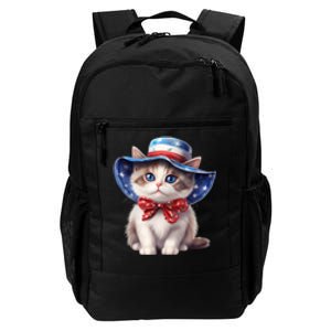 American Cat 4th Of July Cat Patriotic Cats Bombay Kitten Daily Commute Backpack