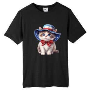 American Cat 4th Of July Cat Patriotic Cats Bombay Kitten Tall Fusion ChromaSoft Performance T-Shirt