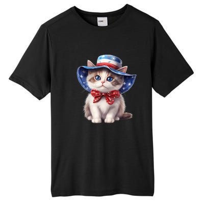 American Cat 4th Of July Cat Patriotic Cats Bombay Kitten Tall Fusion ChromaSoft Performance T-Shirt