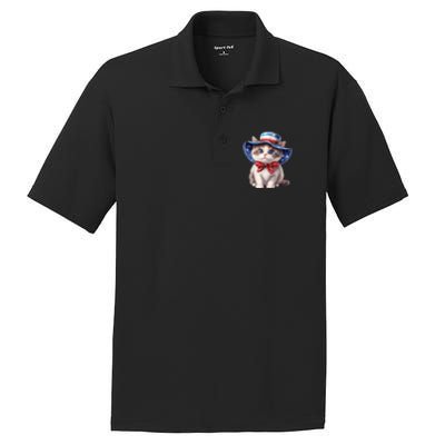 American Cat 4th Of July Cat Patriotic Cats Bombay Kitten PosiCharge RacerMesh Polo