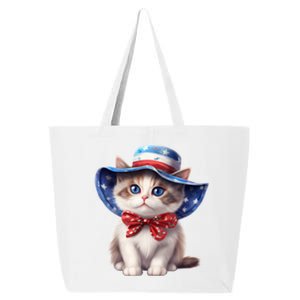 American Cat 4th Of July Cat Patriotic Cats Bombay Kitten 25L Jumbo Tote