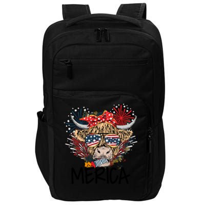 Americas Cow 4th Of July Cool Gift Impact Tech Backpack