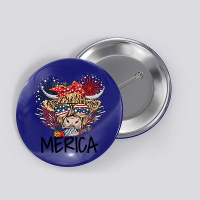 Americas Cow 4th Of July Cool Gift Button