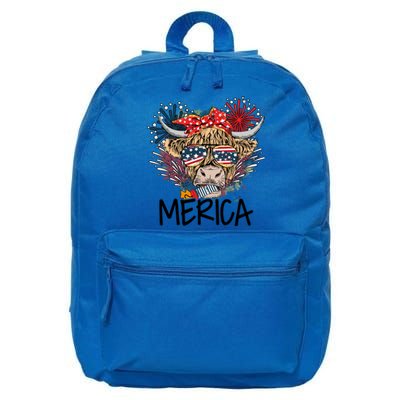 Americas Cow 4th Of July Cool Gift 16 in Basic Backpack