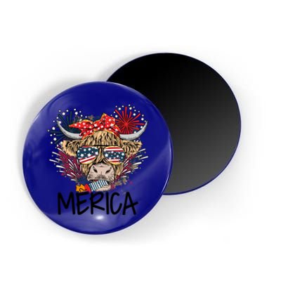 Americas Cow 4th Of July Cool Gift Magnet