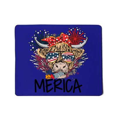 Americas Cow 4th Of July Cool Gift Mousepad