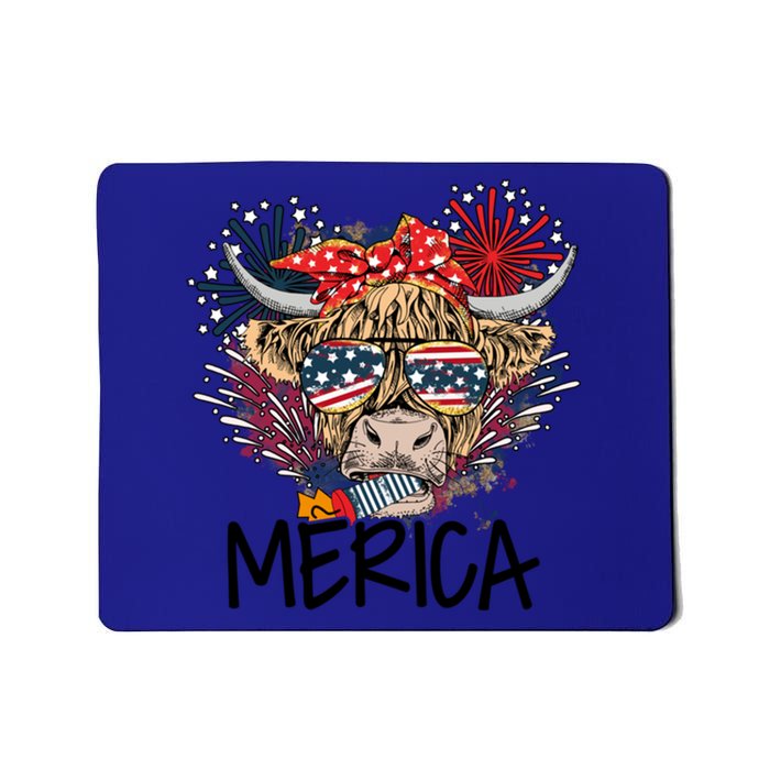 Americas Cow 4th Of July Cool Gift Mousepad