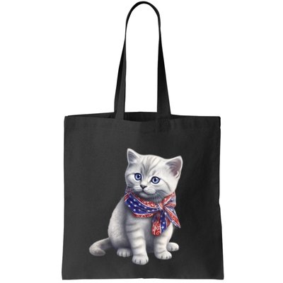 American Cat 4th Of July Cat Patriotic Cats British Shorthair Kitten Bag