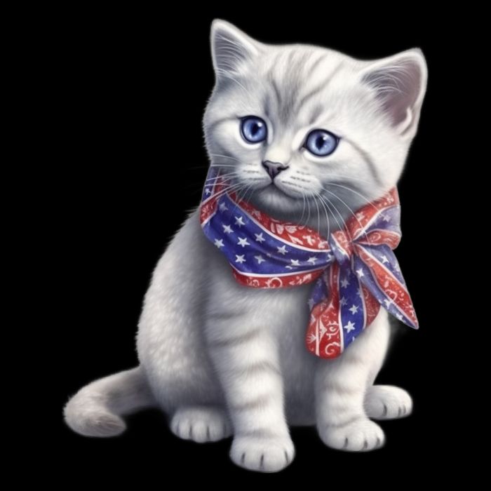 American Cat 4th Of July Cat Patriotic Cats British Shorthair Kitten Wool Snapback Cap