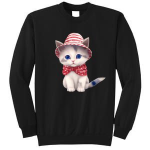 American Cat 4th Of July Cat Patriotic Cats Somali Kitten Sweatshirt