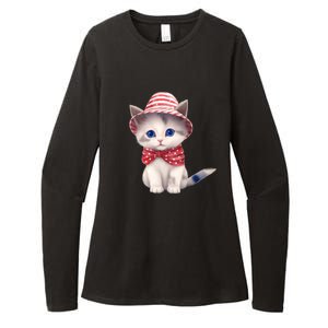 American Cat 4th Of July Cat Patriotic Cats Somali Kitten Womens CVC Long Sleeve Shirt