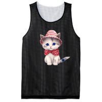 American Cat 4th Of July Cat Patriotic Cats Somali Kitten Mesh Reversible Basketball Jersey Tank