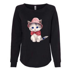 American Cat 4th Of July Cat Patriotic Cats Somali Kitten Womens California Wash Sweatshirt