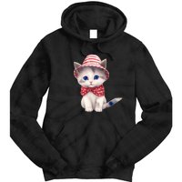 American Cat 4th Of July Cat Patriotic Cats Somali Kitten Tie Dye Hoodie