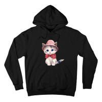 American Cat 4th Of July Cat Patriotic Cats Somali Kitten Tall Hoodie