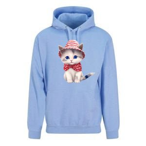 American Cat 4th Of July Cat Patriotic Cats Somali Kitten Unisex Surf Hoodie