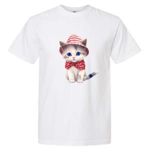 American Cat 4th Of July Cat Patriotic Cats Somali Kitten Garment-Dyed Heavyweight T-Shirt