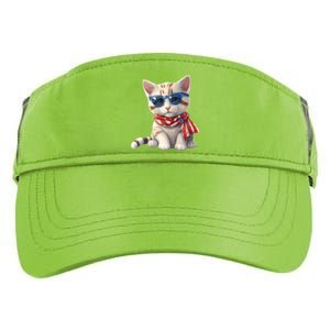 American Cat 4th Of July Cat Patriotic Cats Bengal Kitten Adult Drive Performance Visor