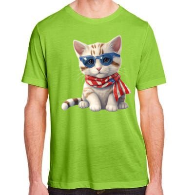 American Cat 4th Of July Cat Patriotic Cats Bengal Kitten Adult ChromaSoft Performance T-Shirt