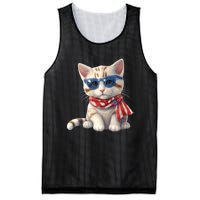 American Cat 4th Of July Cat Patriotic Cats Bengal Kitten Mesh Reversible Basketball Jersey Tank