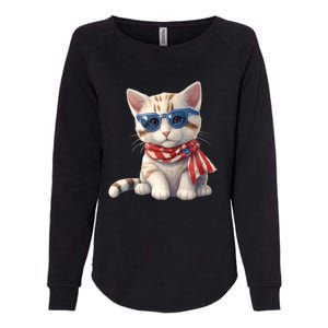 American Cat 4th Of July Cat Patriotic Cats Bengal Kitten Womens California Wash Sweatshirt