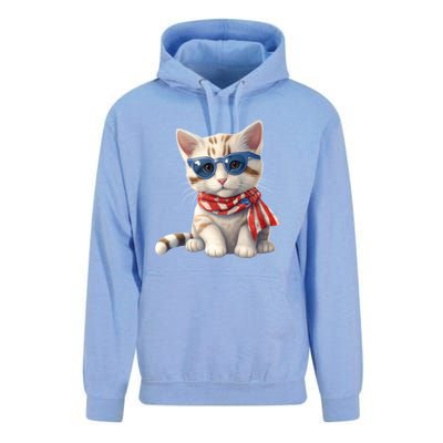 American Cat 4th Of July Cat Patriotic Cats Bengal Kitten Unisex Surf Hoodie