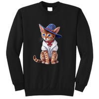 American Cat 4th Of July Cat Patriotic Cats Abyssinian Kitten Sweatshirt