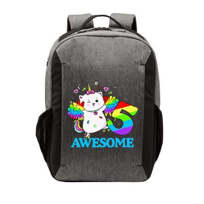 Awesome Caticorn 5th Birthday Unicorn Five Years Old Vector Backpack