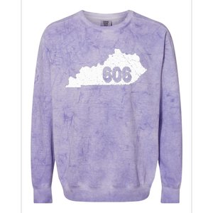 Area Code 606 Pikeville Middlesborough Ky Colorblast Crewneck Sweatshirt