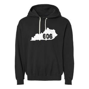 Area Code 606 Pikeville Middlesborough Ky Garment-Dyed Fleece Hoodie