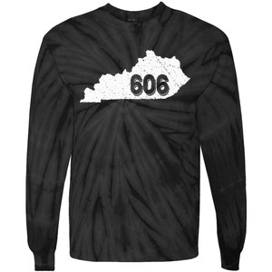 Area Code 606 Pikeville Middlesborough Ky Tie-Dye Long Sleeve Shirt